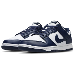 Nike Dunk Low Midnight Navy Leather Sneakers