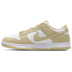 Nike Dunk Low White Beige Leather Sneakers