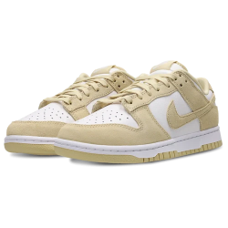 Nike Dunk Low White Beige Leather Sneakers