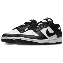 Nike Dunk Low White Black Leather Sneakers