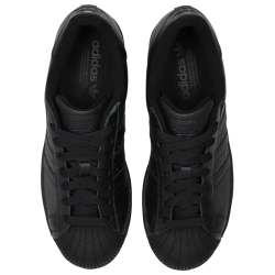 Adidas Superstar II Black Leather Sneakers