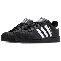 Adidas Superstar II White Black Leather Sneakers