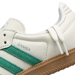 Adidas Samba OG White Green Leather Sneakers