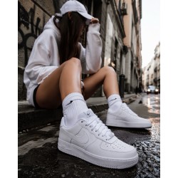 Nike Air Force 1 ’07 White Leather Sneakers