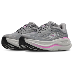 Hoka Bondi 9 Grey Pink Running Sneakers