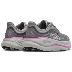 Hoka Bondi 9 Grey Pink Running Sneakers